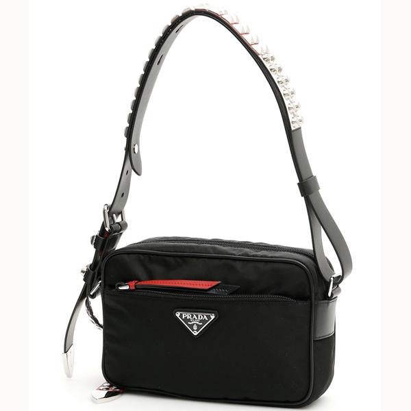 最新 プラダスーパーコピー  PR1109 STUDDED NYLON SHOULDER BAG 1BC167